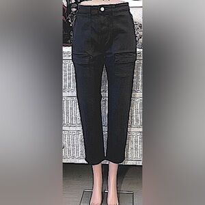 CQY Jeans Cropped Cotton high waisted skinny leg in black wash Size 29